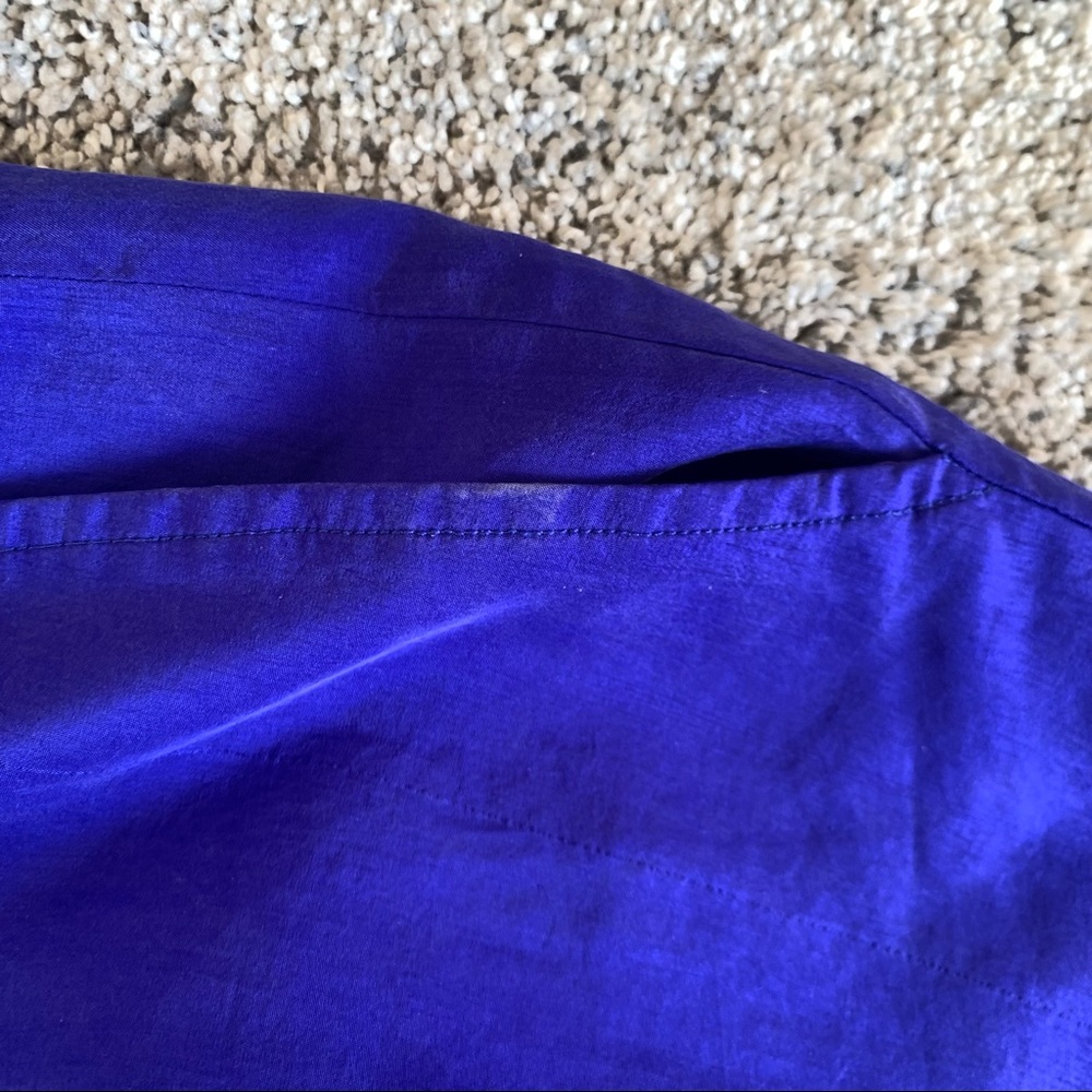 Vintage Saks Real Clothes Silk Blue Jumpsuit - Picture 10 of 14